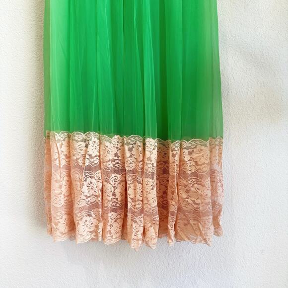 VTG 60's Sears Maxi Sheer Slip Nightgown Dress 38-40 L/XL Coquette Pin-Up Retro - Picture 3 of 10